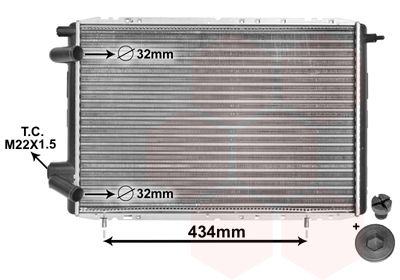 VAN WEZEL radiatorius, variklio aušinimas 43002126